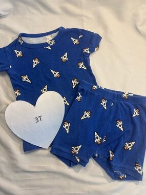 GAP - Blue Rocket Print Kids Pajamas